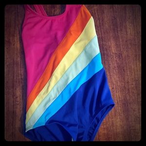 Girls size 7 lands end swimsuit